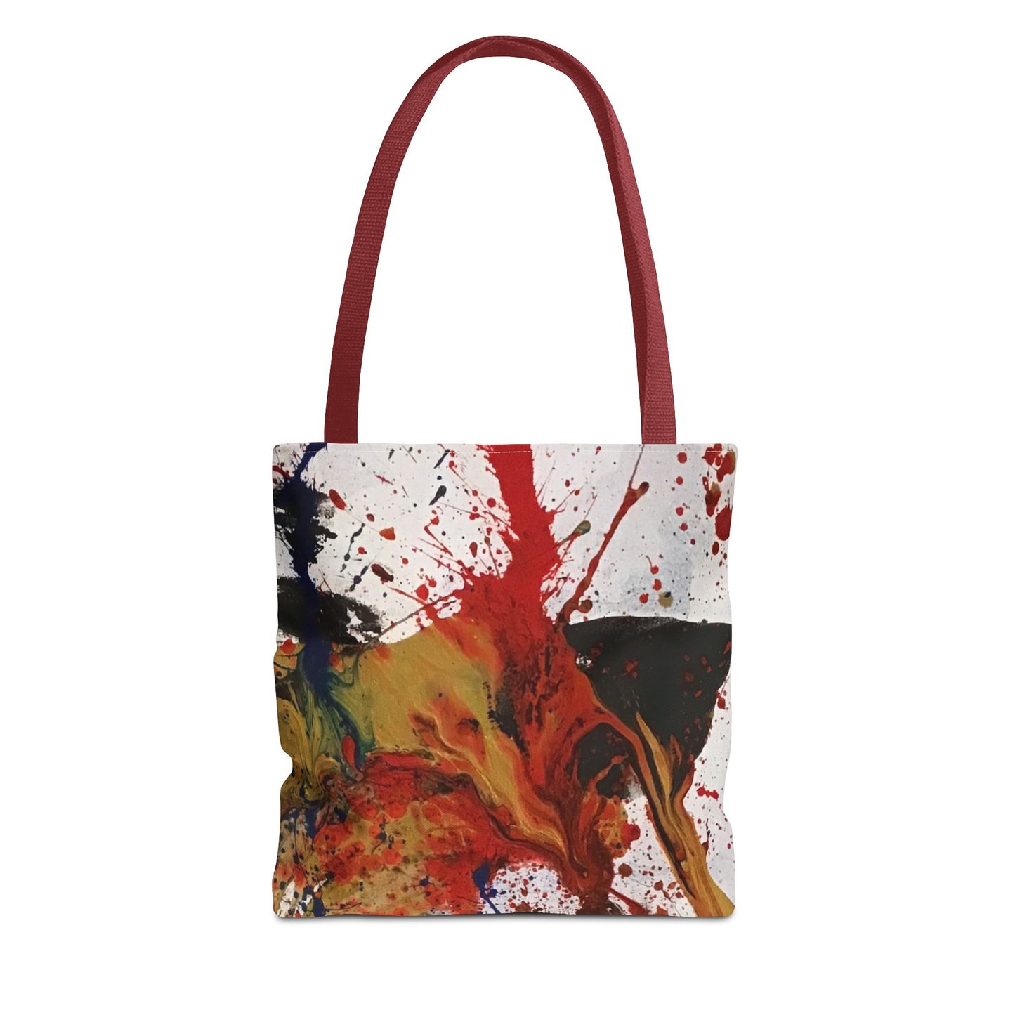 Abstract Paint Splatter Tote Bag — Colorful Artistic Canvas Tote