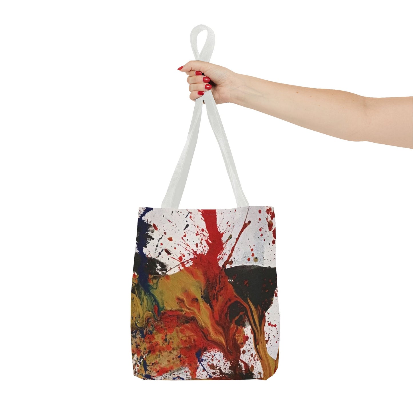 Abstract Paint Splatter Tote Bag — Colorful Artistic Canvas Tote