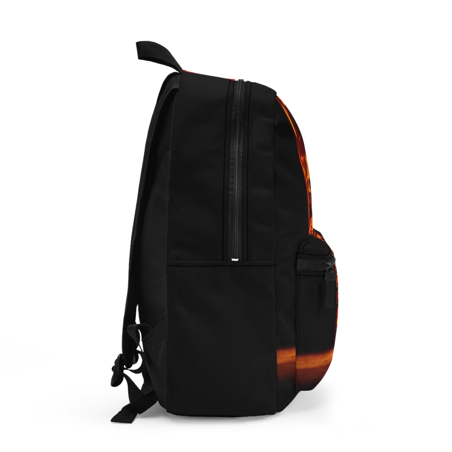 Glowing Skull Backpack — Gothic Amber Skull Laptop Bag