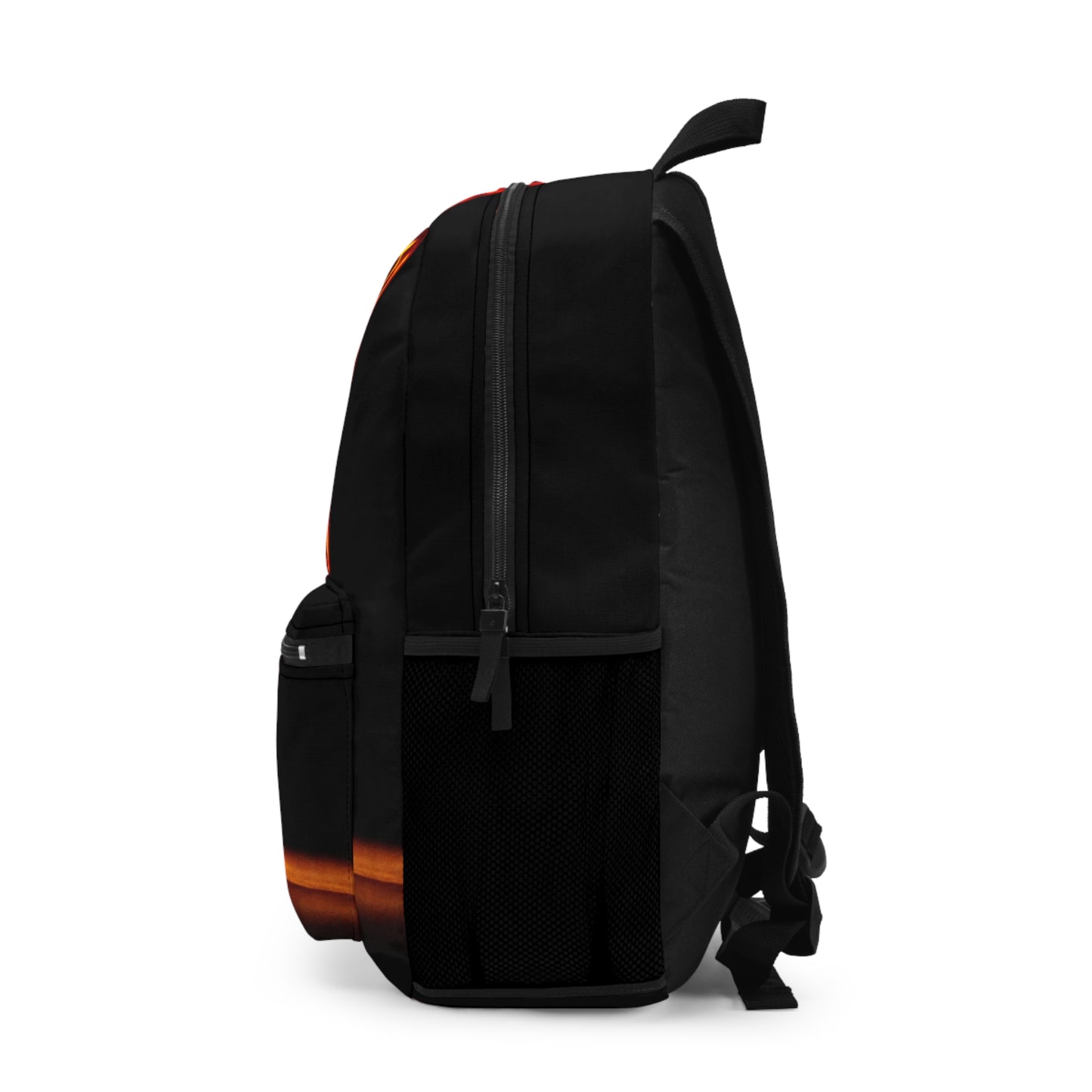 Glowing Skull Backpack — Gothic Amber Skull Laptop Bag