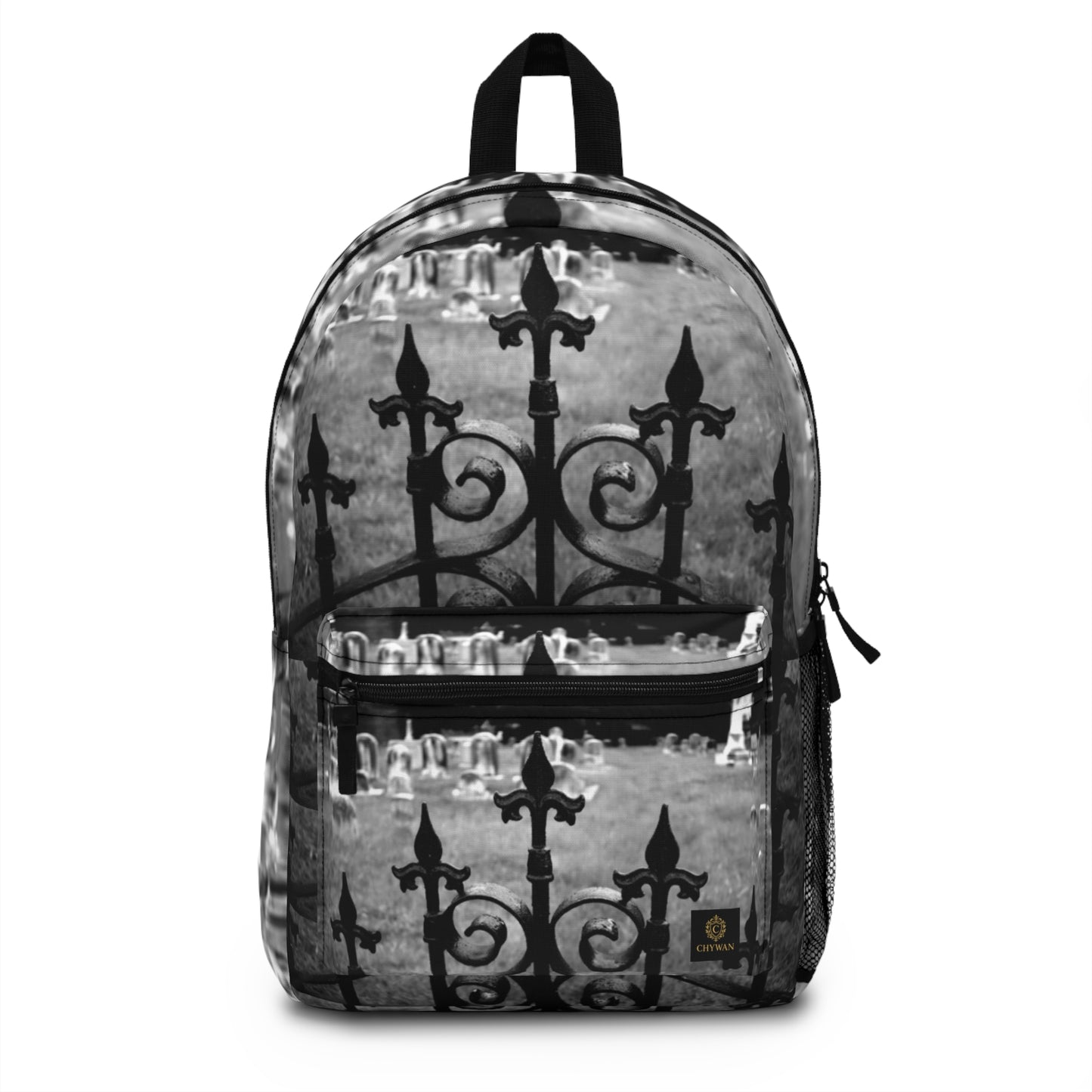 Gothic Cemetery Skull Backpack — Dark Grunge School Bag