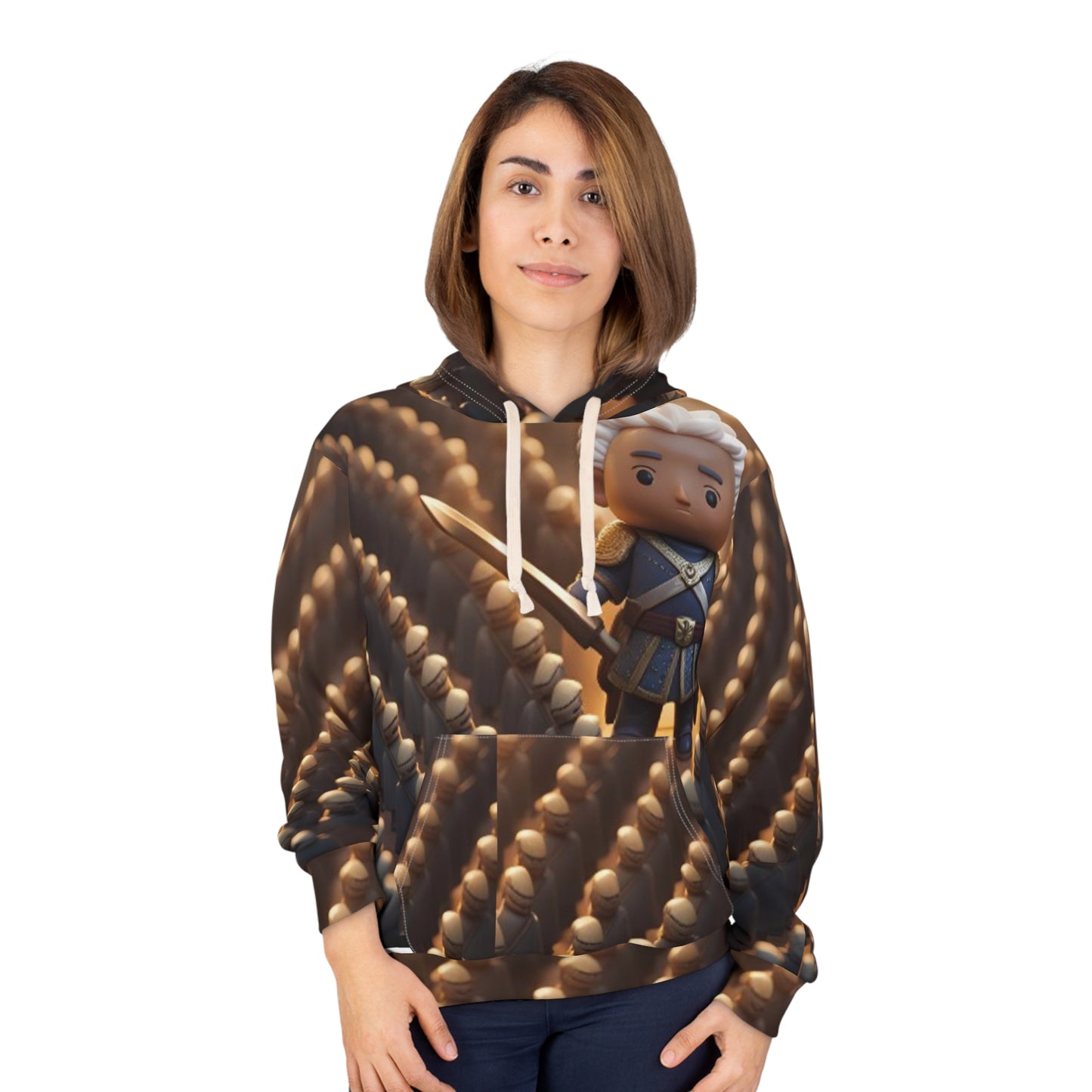 Figurine Knight Hoodie — Cozy All-Over-Print Pop Vinyl Style Pullover