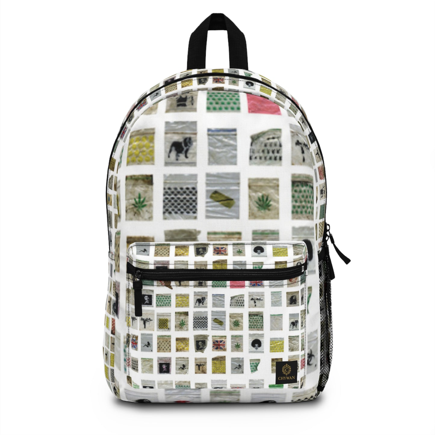Photo Tile Grid Backpack — Collage Pattern School & Travel Bag