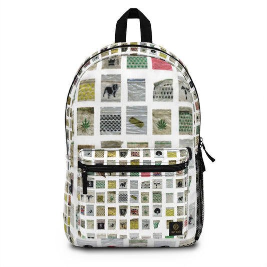 Photo Tile Grid Backpack — Collage Pattern School & Travel Bag