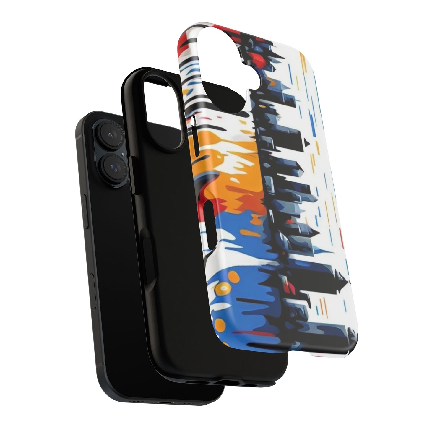 Vibrant Cityscape Phone Case - Stylish Protection for Adventurers, Urban Lovers, Holiday Gifts, Fun Colorful Design, Tough & Durable