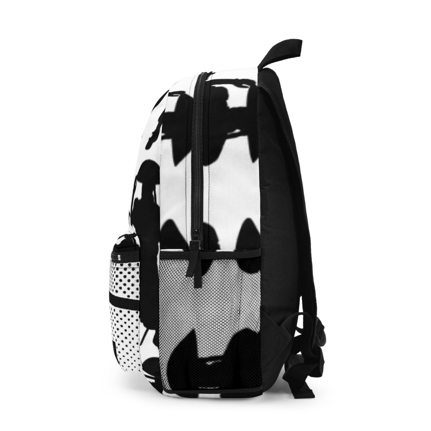 Anime Samurai Black & White Graphic Backpack — Manga Panel School Bag