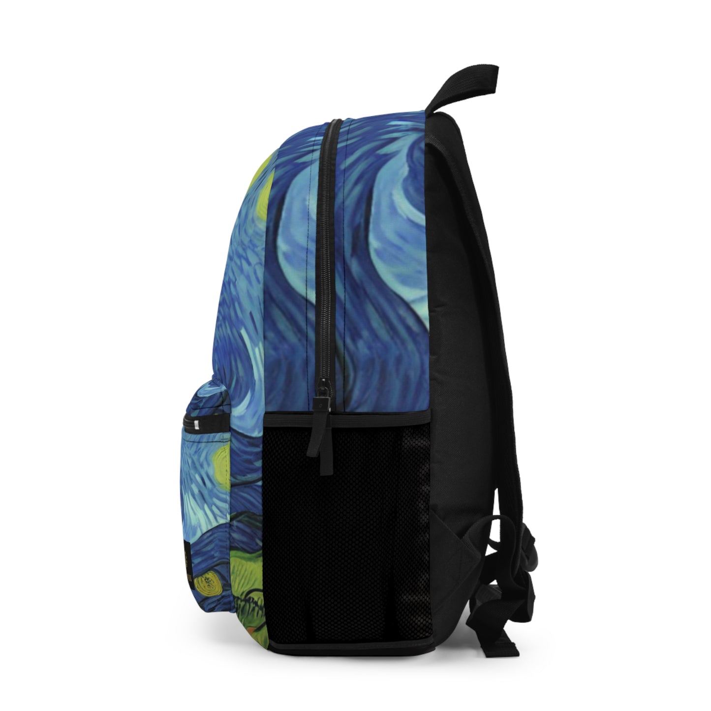 Starry Night Art Backpack — Van Gogh Inspired Swirl Print School Bag