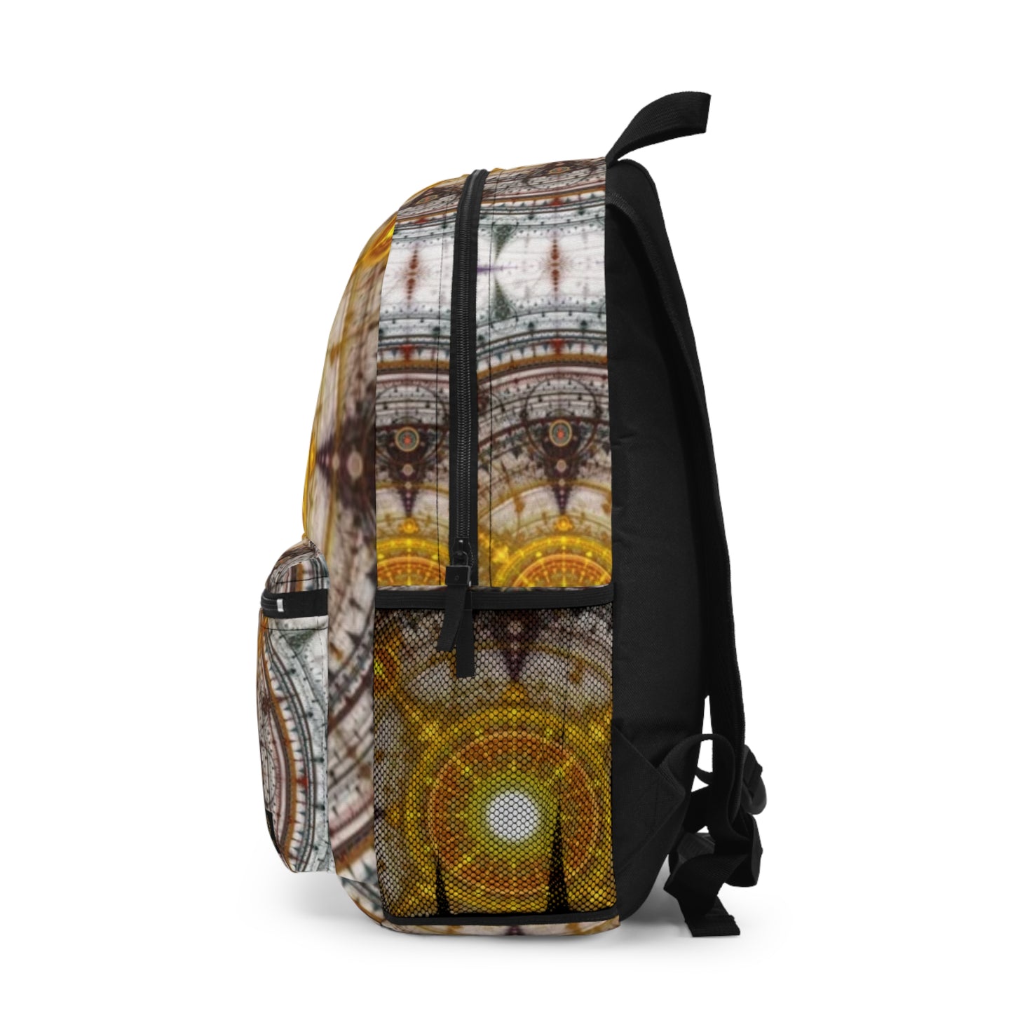 Golden Mandala Backpack – Radiant Geometric Daypack