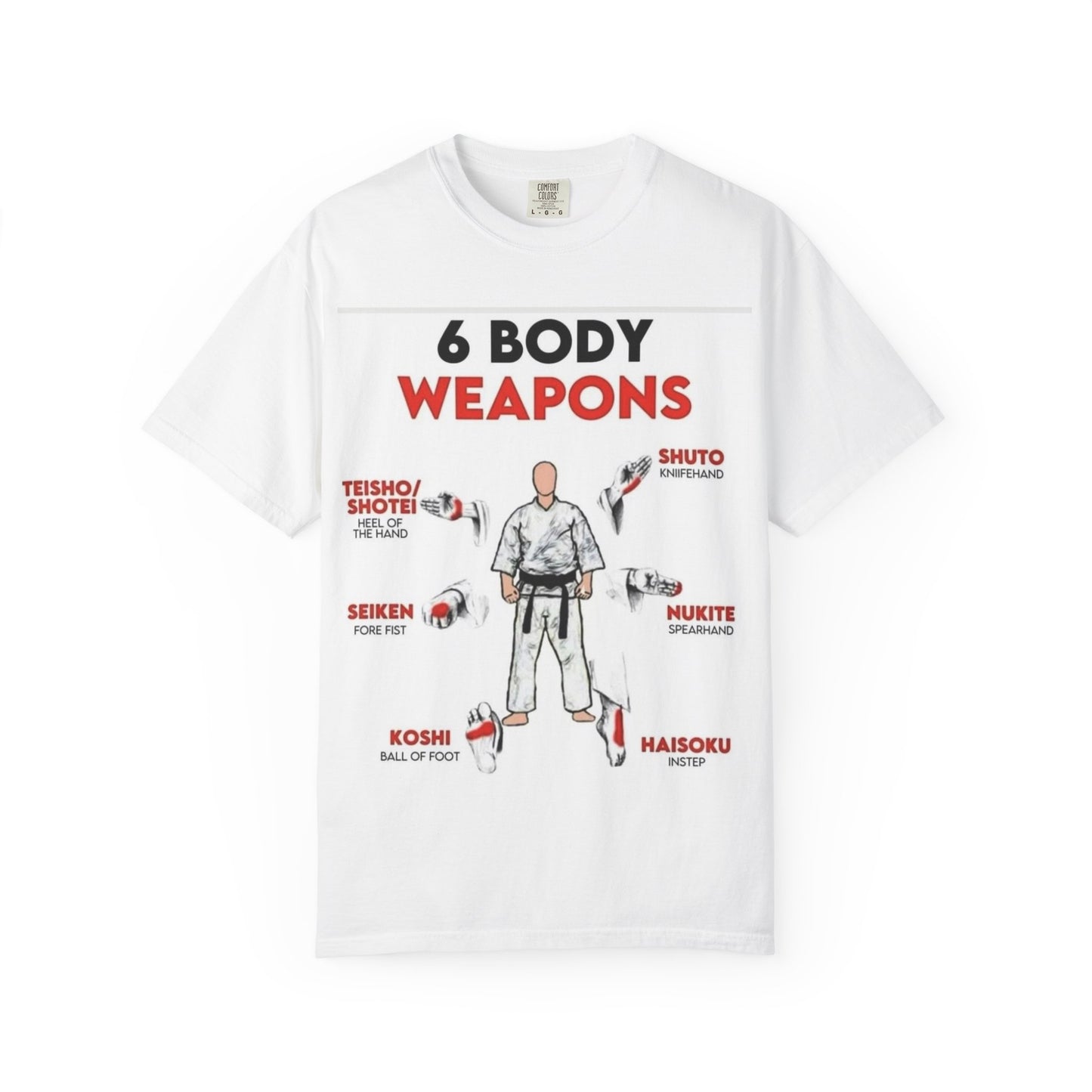 Martial Arts Body Weapons Tee, Karate Shirt, Unisex Training T-shirt, Gift for Martial Artists, Workout Apparel, Self-Defense Gift