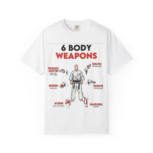 Martial Arts Body Weapons Tee, Karate Shirt, Unisex Training T-shirt, Gift for Martial Artists, Workout Apparel, Self-Defense Gift