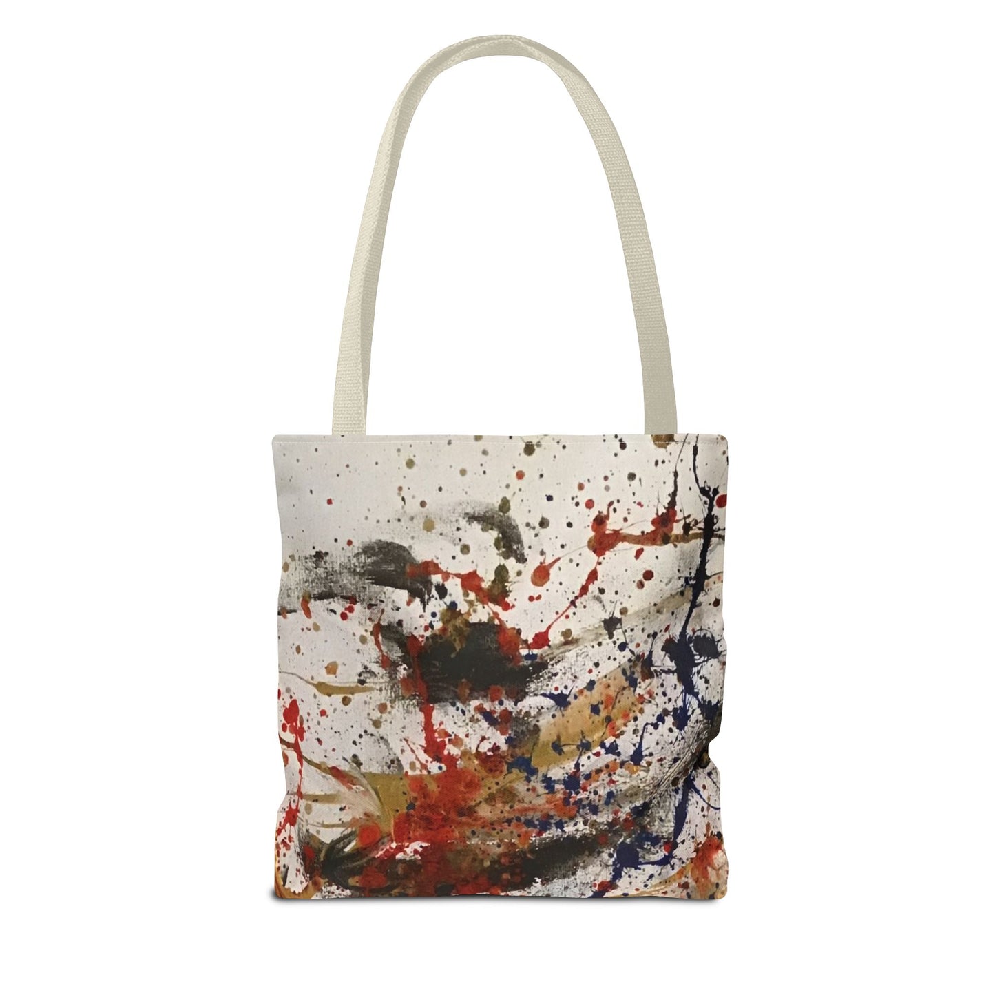 Abstract Paint Splatter Tote Bag — Colorful Artistic Canvas Tote