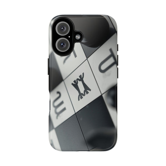 Tough Cases Phone Case, Stylish Phone Cover, Modern Tech Accessory, Unique Gift, Black and White Design