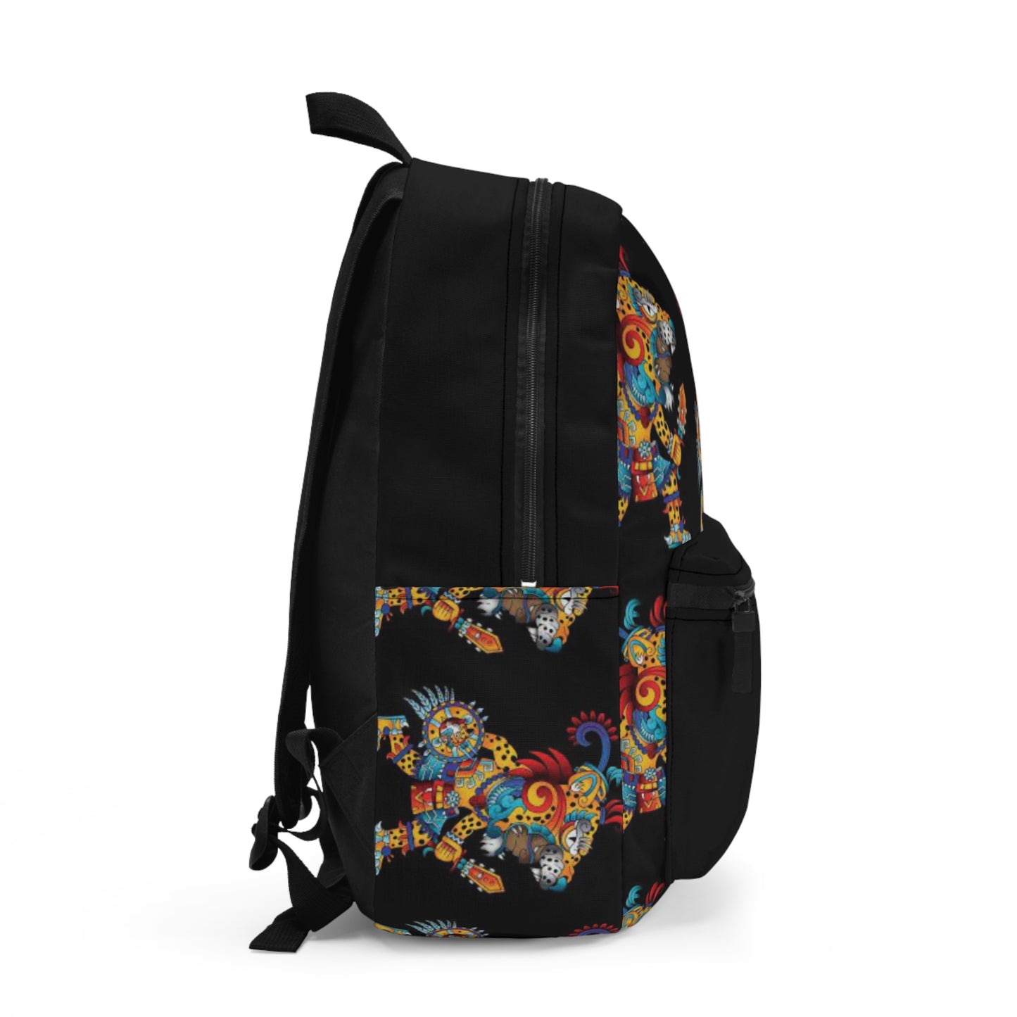 Vibrant Lion Print Backpack for Adventurers