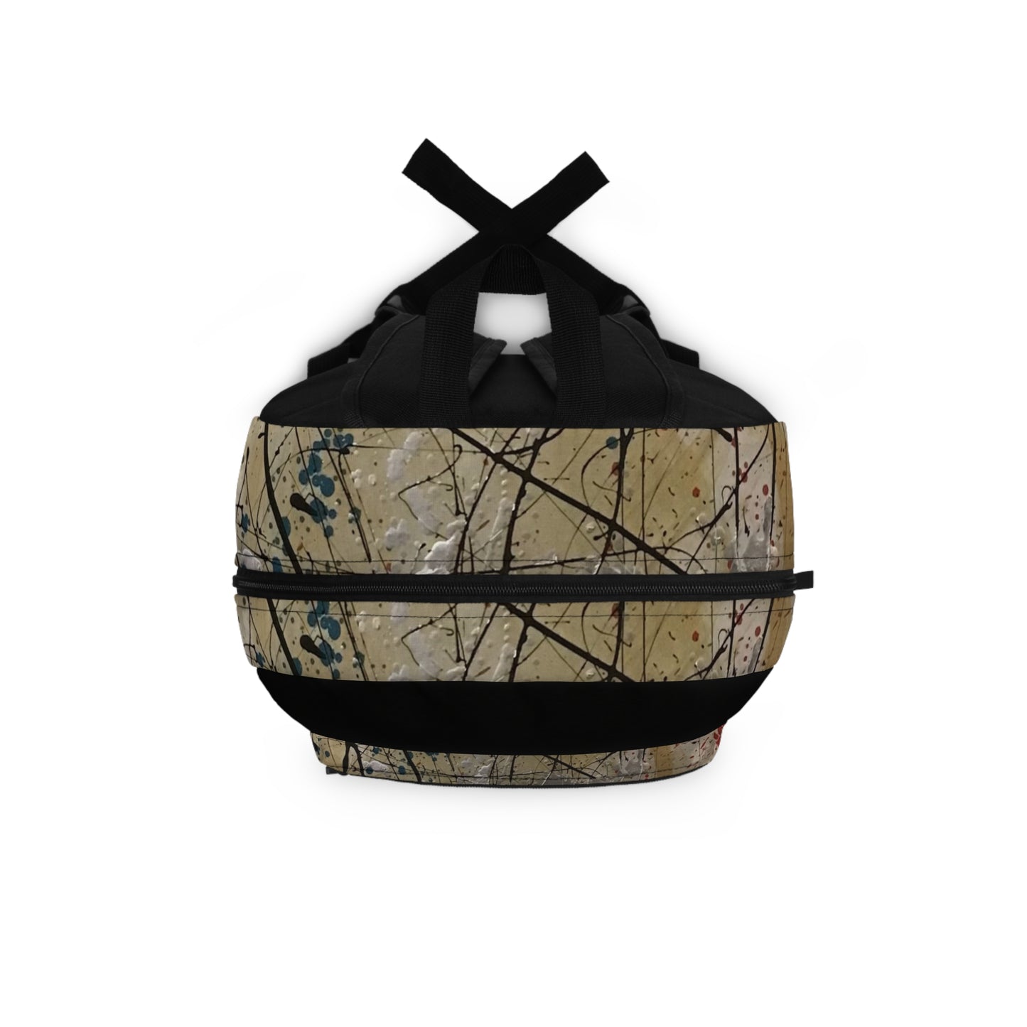 Abstract Paint-Splatter Backpack — Vintage Drip Art School Bag