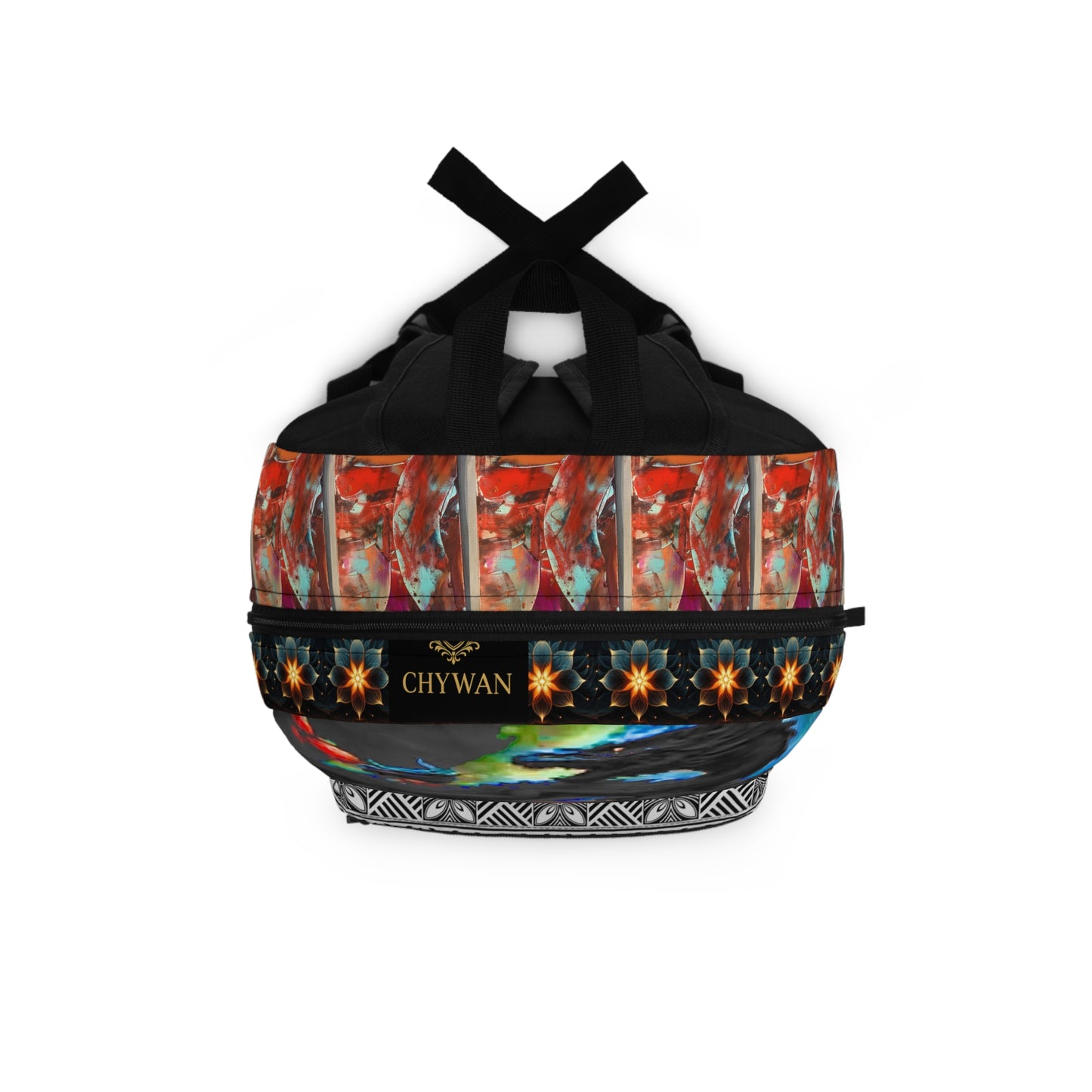 Dragon City Graphic Backpack — Colorful Urban Fantasy School Bag