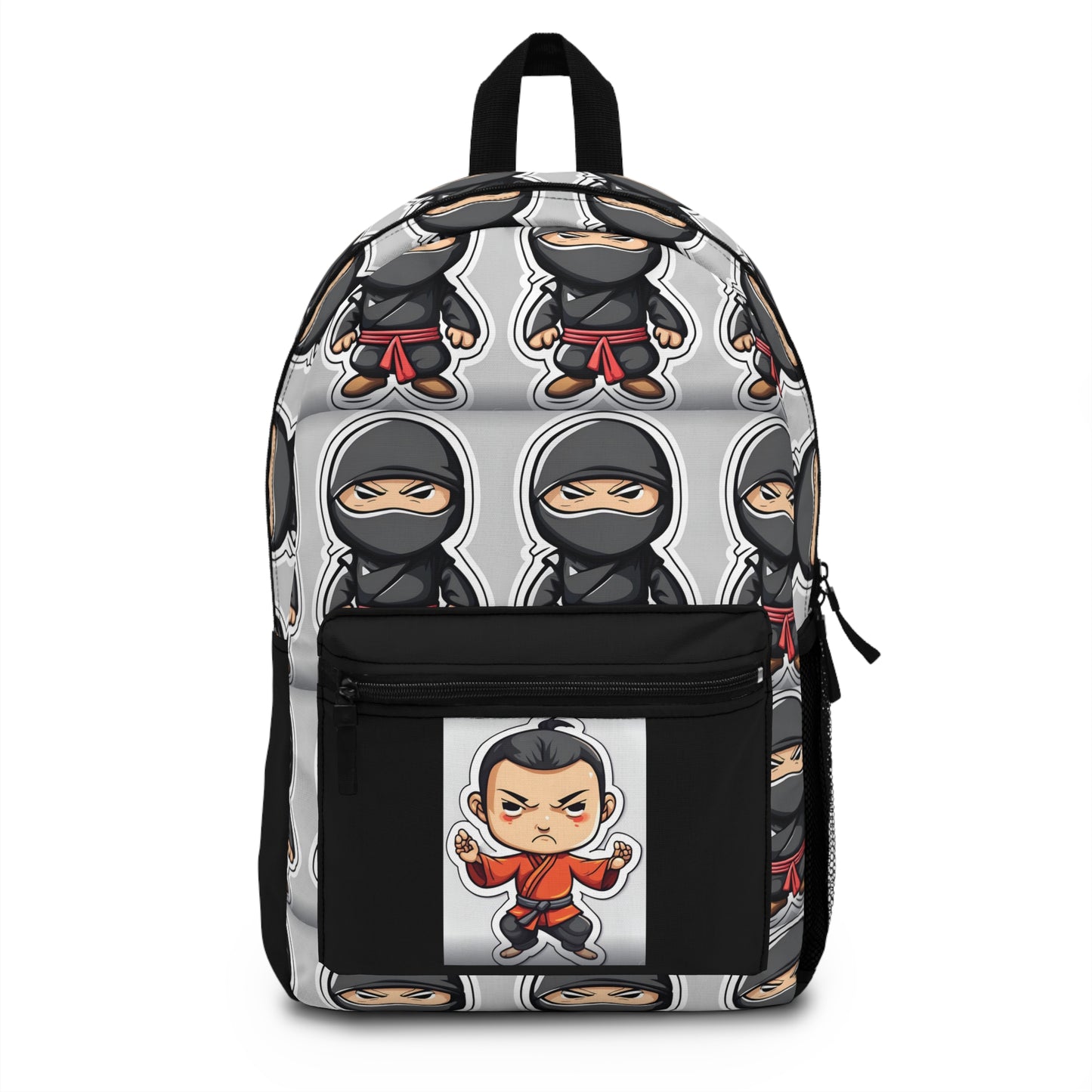 Ninja Cartoon Pattern Kids Backpack – Cute Martial Artist School Bag