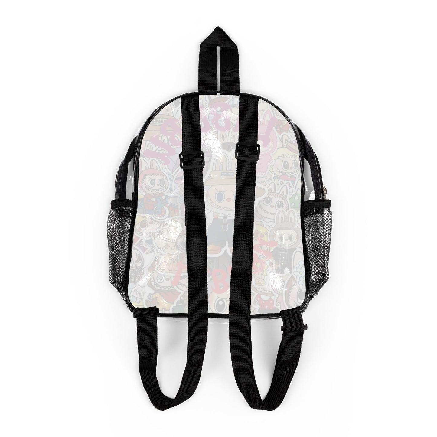 Youth Clear Stadium Backpack with Colorful Character Design