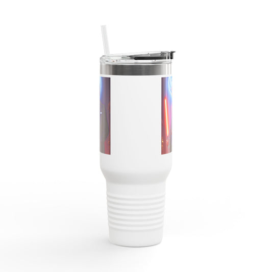 Star Wars Inspired Insulated Travel Mug, 40oz - Perfect for Fans, Gifts for Geeks, Coffee Lovers, Birthday, Events, Light Saber Design