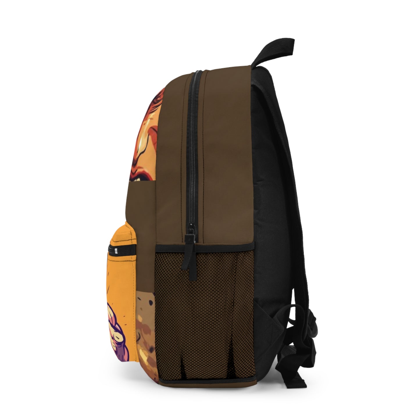 Angry Monster Graphic Backpack – Bold Cartoon Monster Design