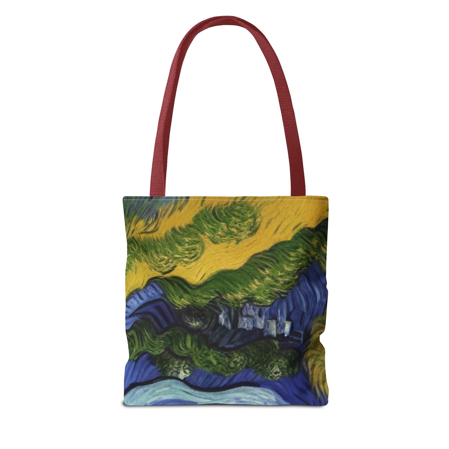 Starry Night-Inspired Tote Bag — Van Gogh Style Swirl All-Over Print