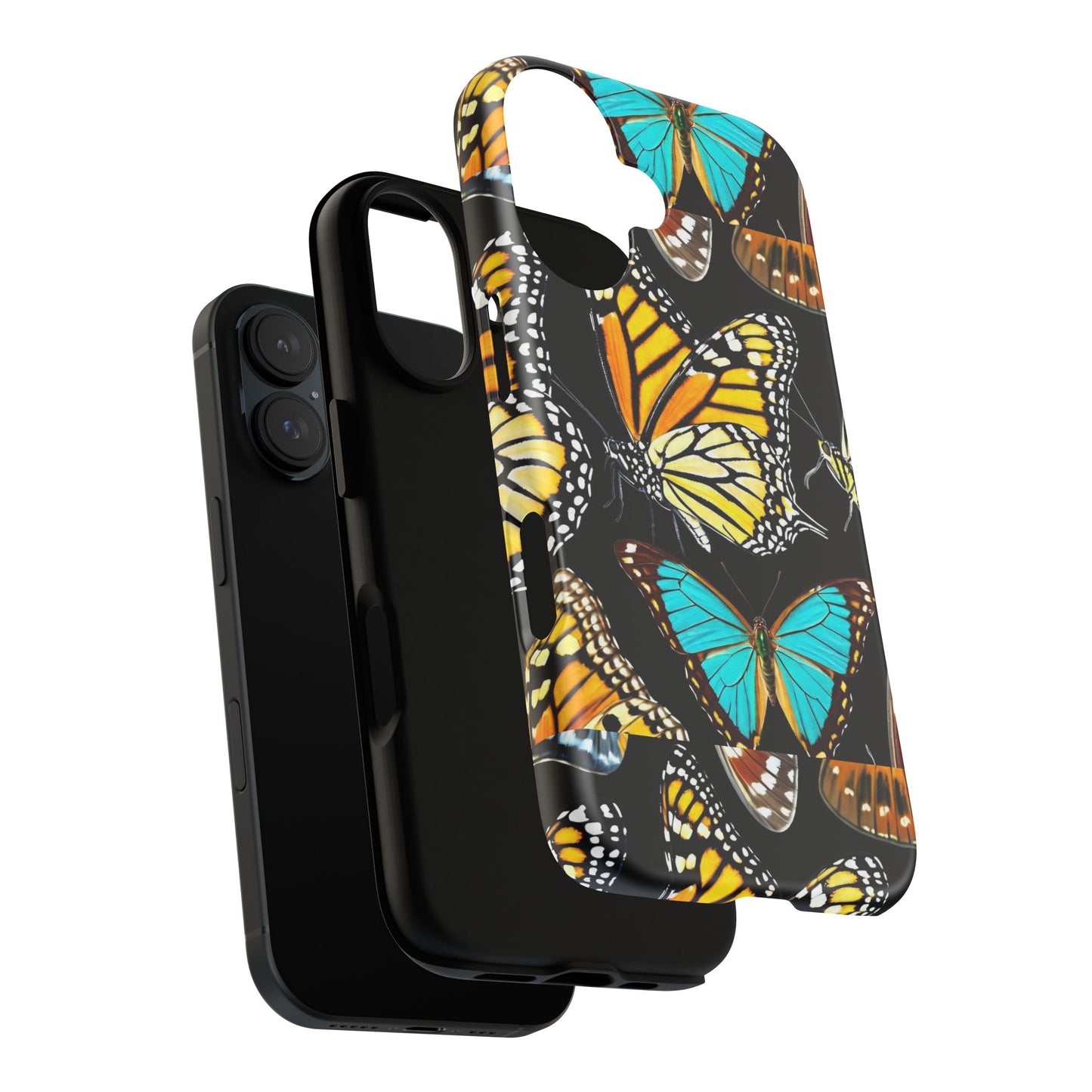 Butterfly Tough Phone Case, Colorful Butterfly Phone Cover, Stylish Phone Accessory, Gift for Nature Lovers, Floral Phone Case