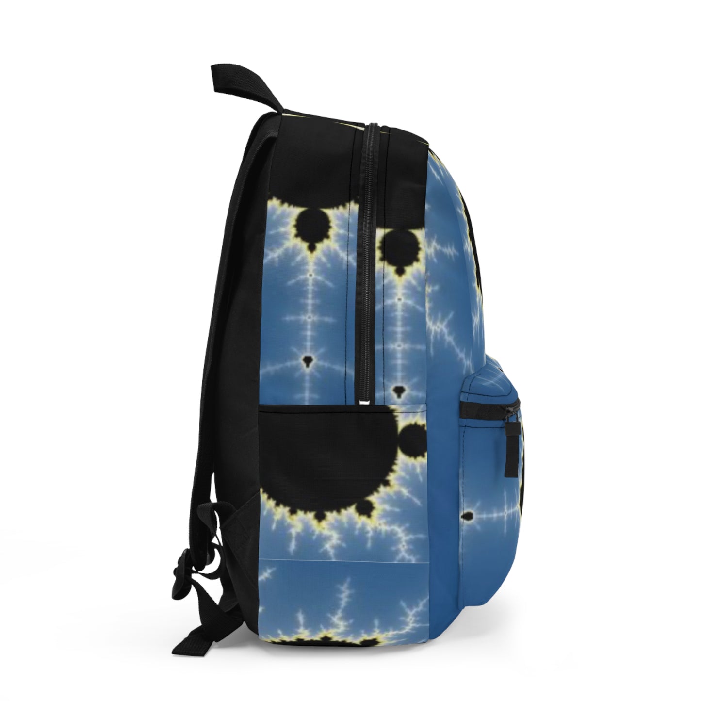 Mandelbrot Fractal Backpack — Blue Abstract Math Art School Bag