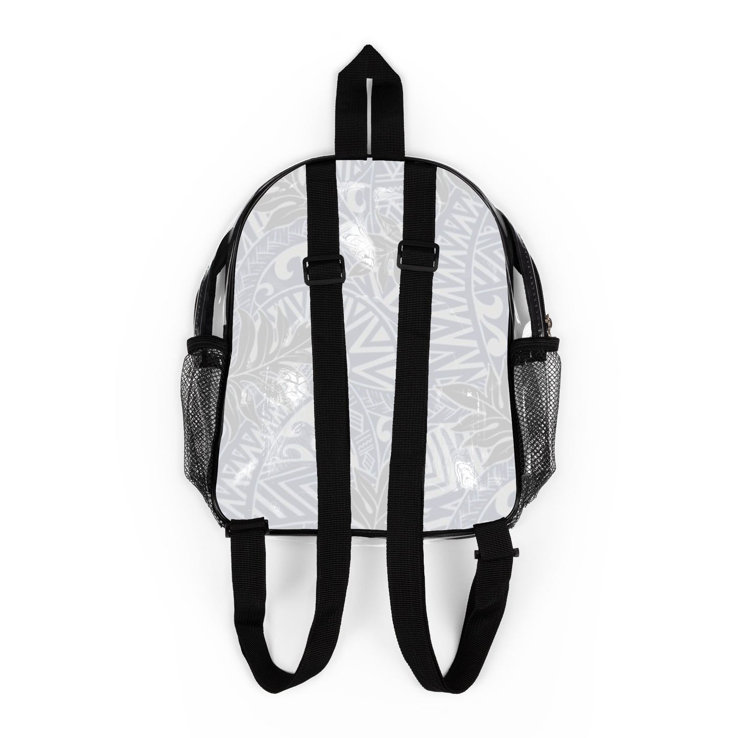 Clear Stadium Backpack — Samoa Tribal Print Clear School & Game Day Bag