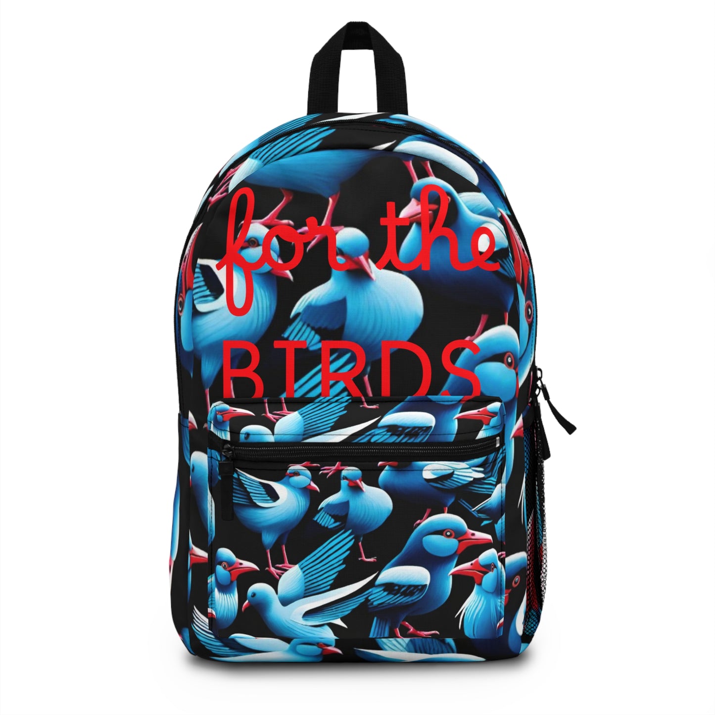 For the Birds Backpack — Bold Blue Bird Pattern School & Travel Bag
