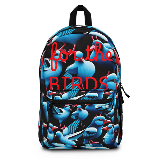 For the Birds Backpack — Bold Blue Bird Pattern School & Travel Bag