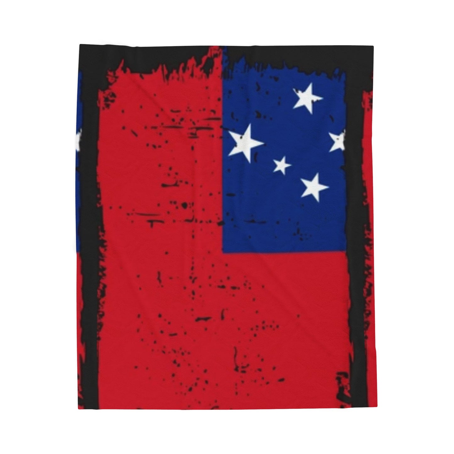 Patriotic Red Flag Velveteen Plush Blanket