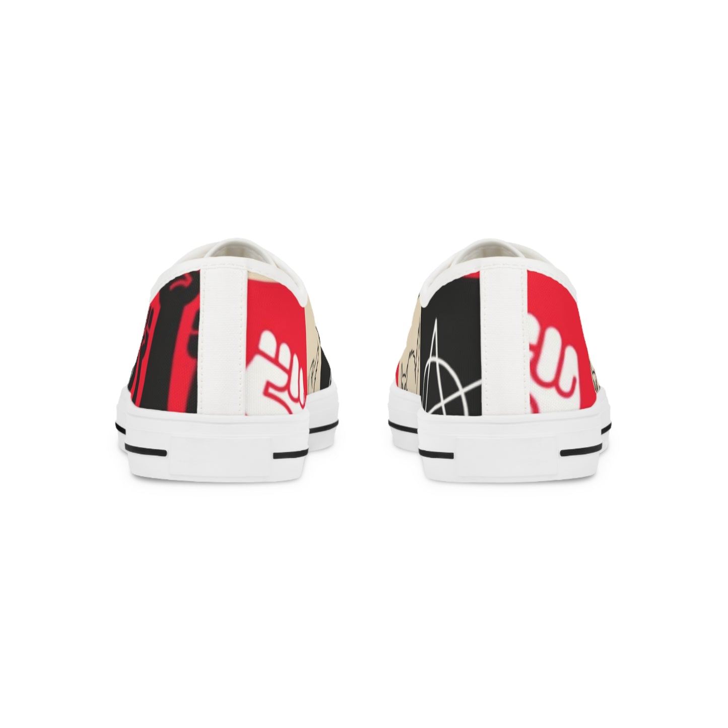 Trendy Men's Low Top Sneakers with Chic Cat Design