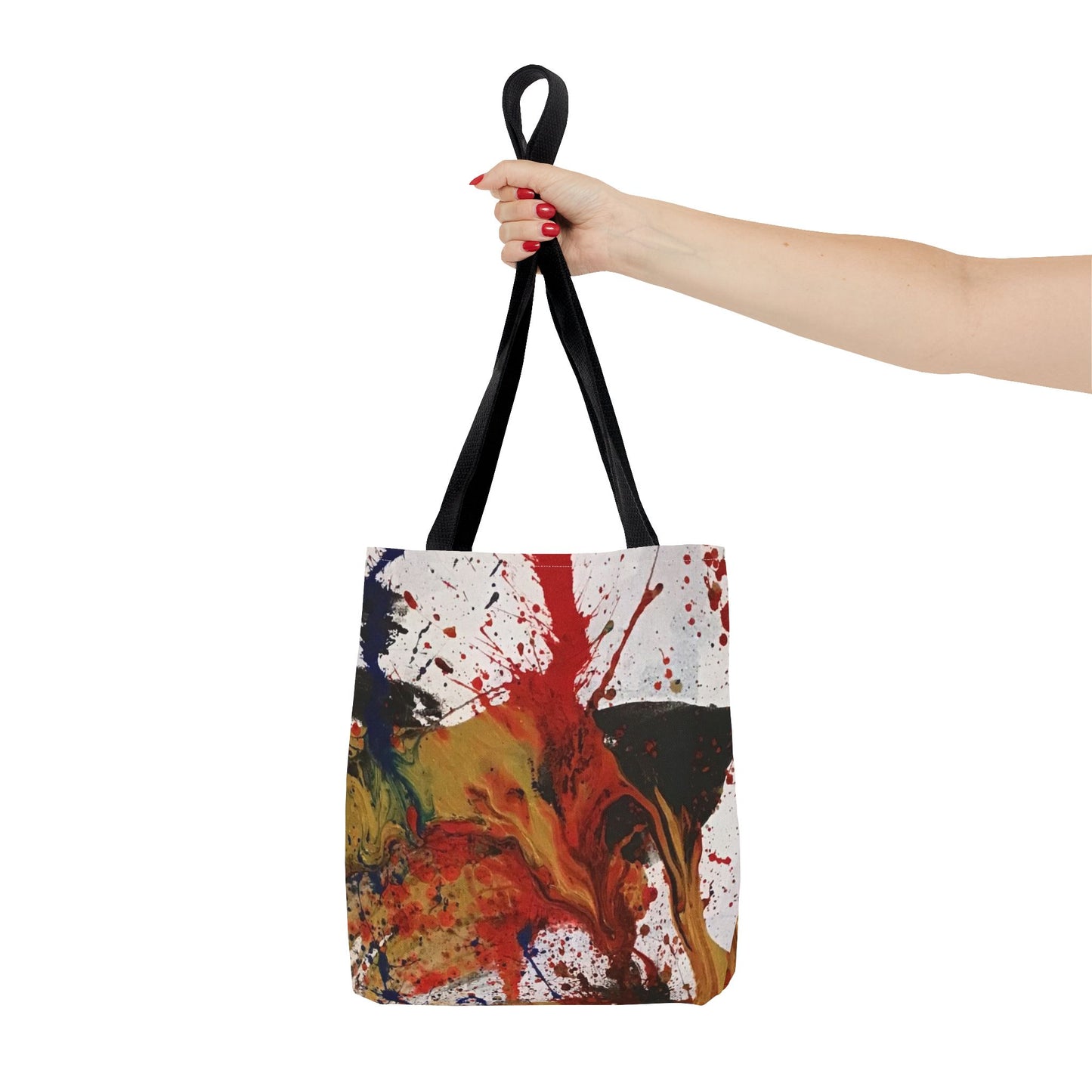 Abstract Paint Splatter Tote Bag — Colorful Artistic Canvas Tote