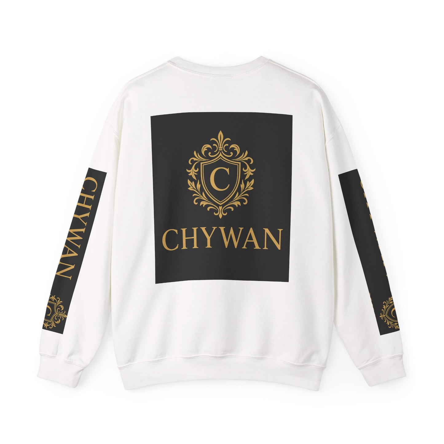 Monogram Crest Crewneck Sweatshirt — 'C' Chywan Gold Shield Design