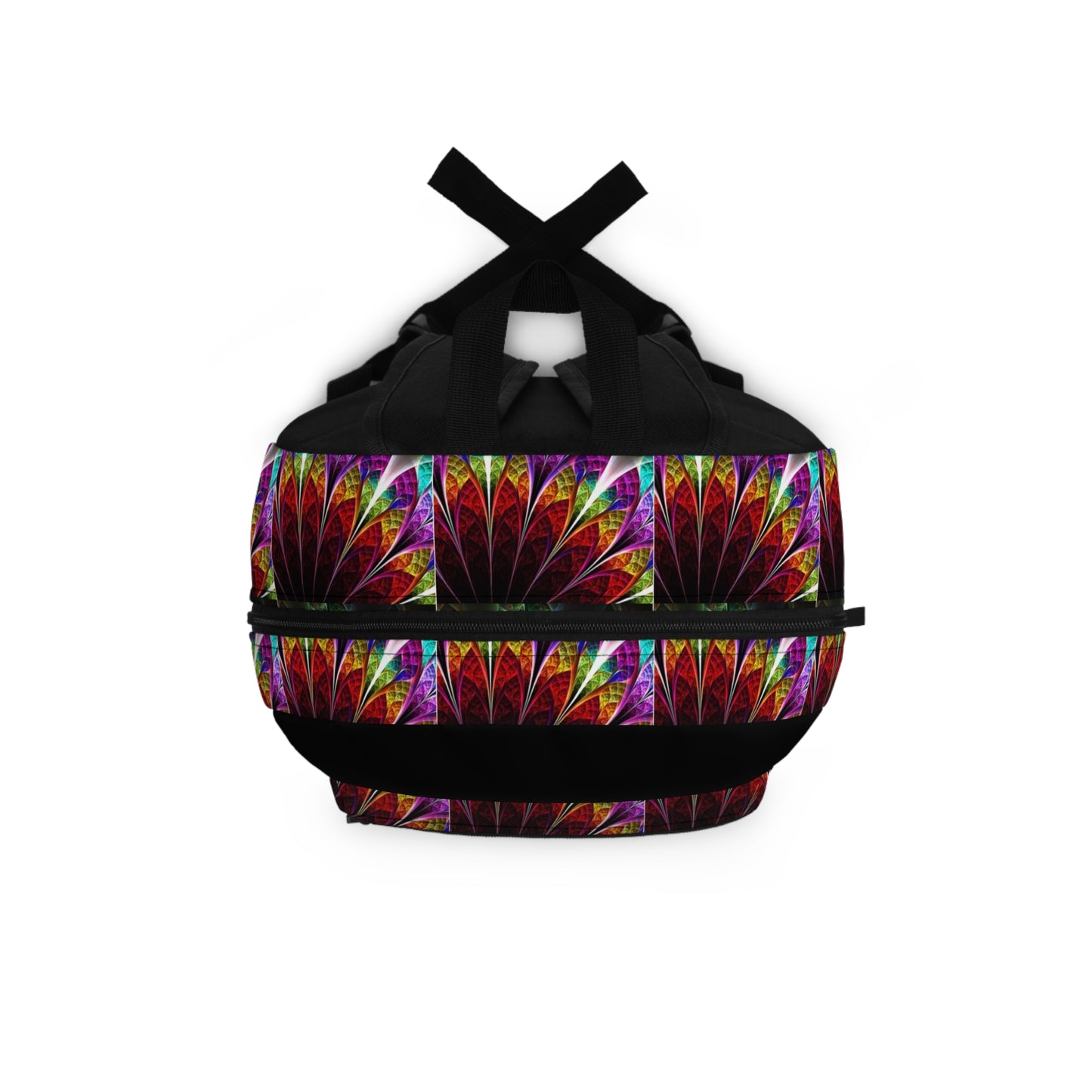 Mandala Prism Backpack — Colorful Geometric Pattern School Bag