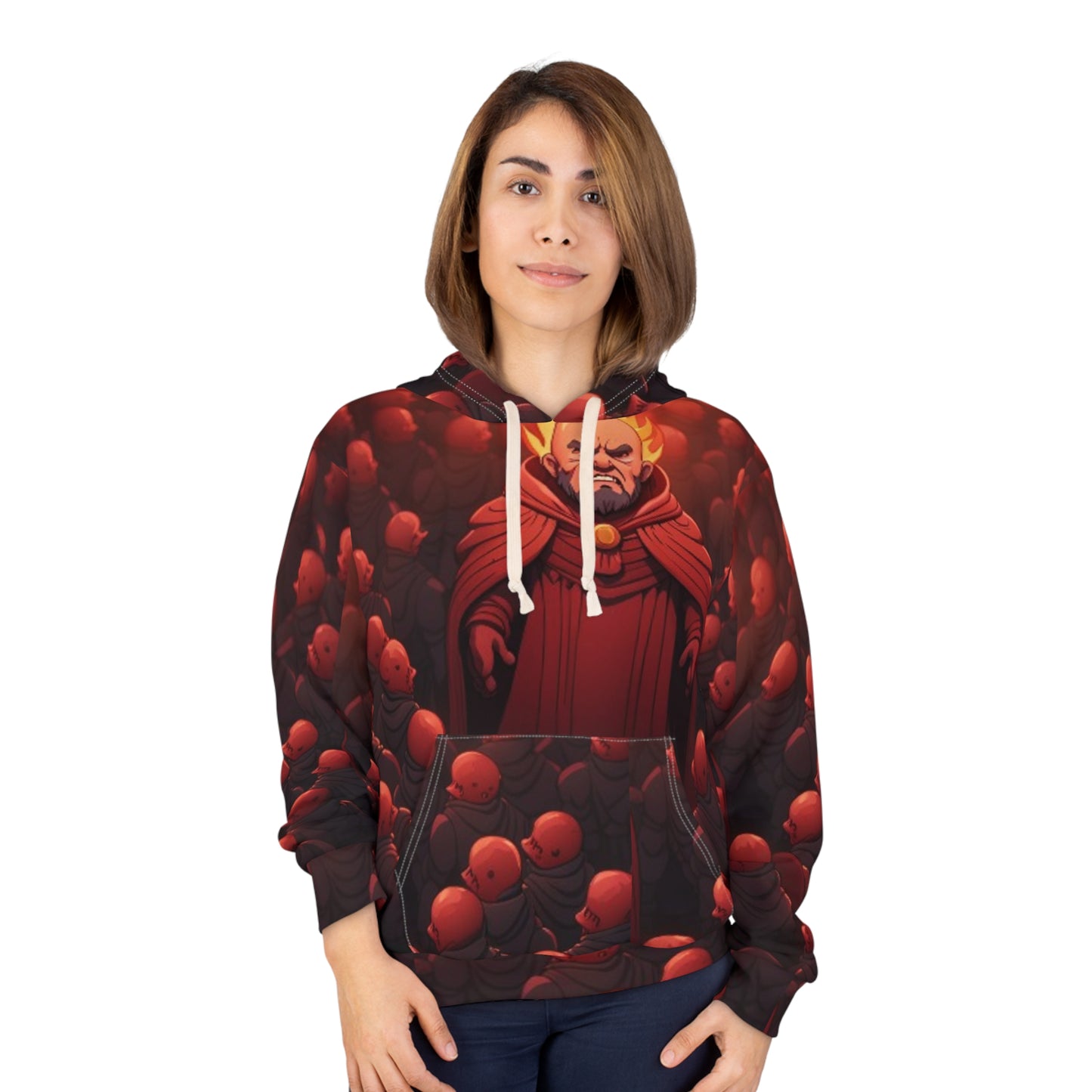 Monk of Many Lights Hoodie - Red AOP Pullover