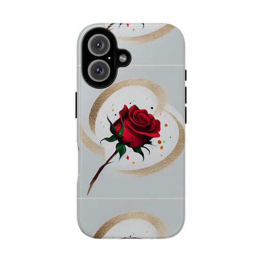 Rose Heart Phone Case | Tough Cases | Floral Gift for Her, Stylish Mobile Cover, Cute Rose Design, Trendy Tech Accessories