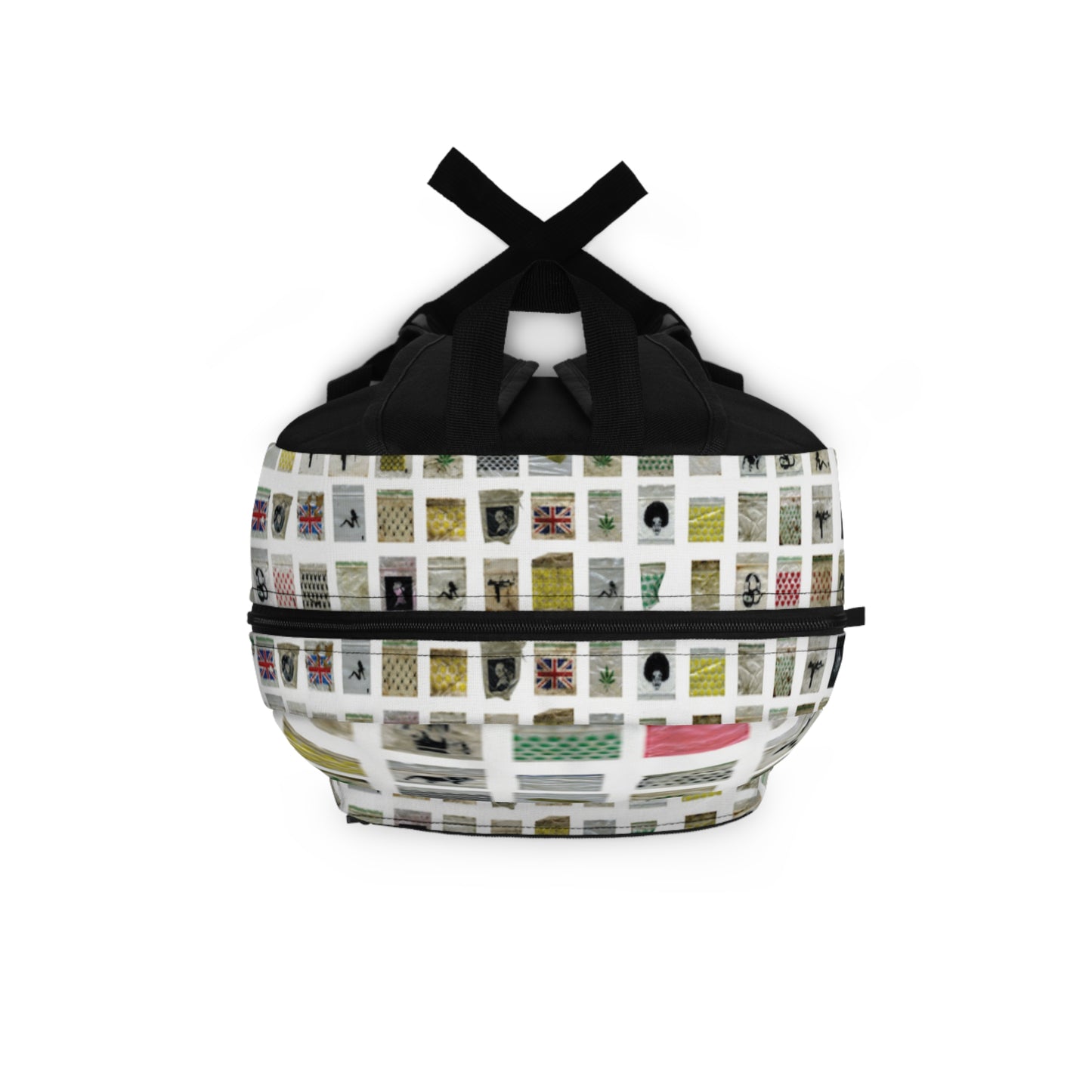 Photo Tile Grid Backpack — Collage Pattern School & Travel Bag