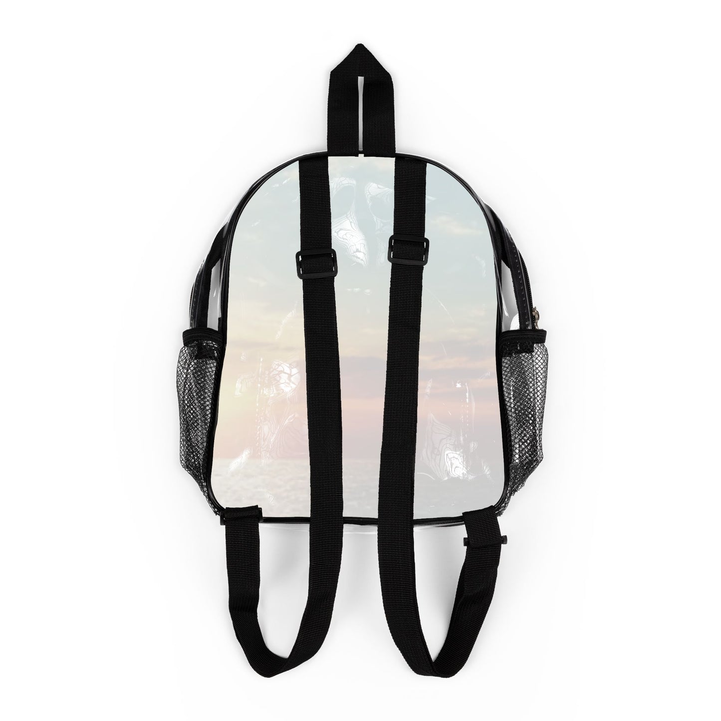 Clear Stadium Backpack with Sunset Concert Silhouette — Transparent Game & Event Bag
