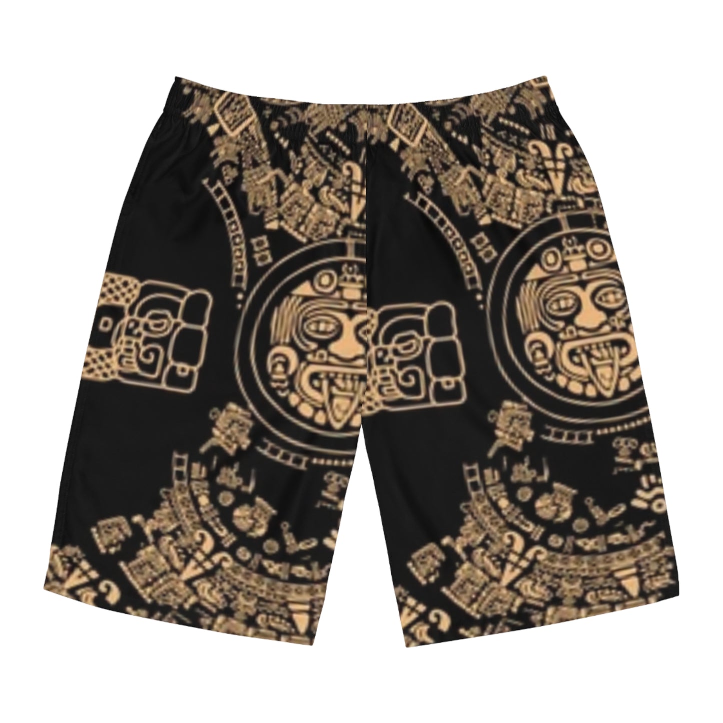 Stylish Men's AOP Board Shorts with Bold Tribal Design