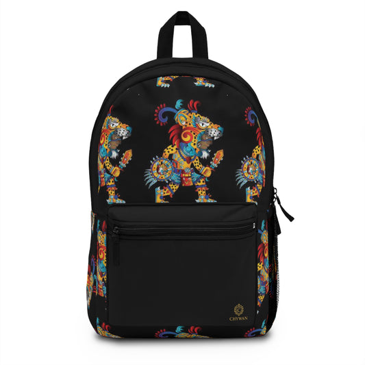 Vibrant Lion Print Backpack for Adventurers