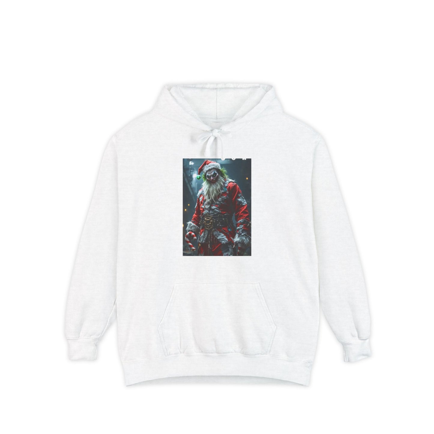 Santa Claus Horror Hoodie — Distressed Creepy Santa Graphic Pullover