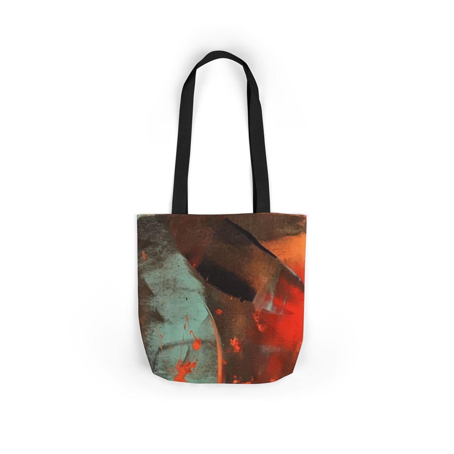 Abstract Watercolor Canvas Tote — Colorful Fluid Art Beach & Market Bag