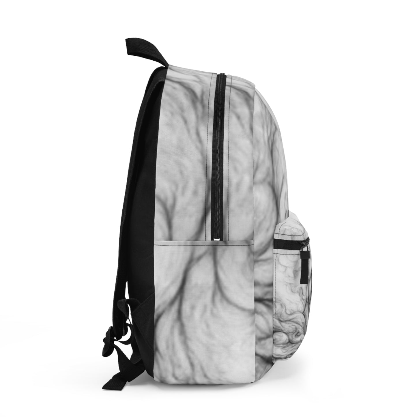 Monochrome Marble Ship Backpack – Nautical Smoke Art School Bag