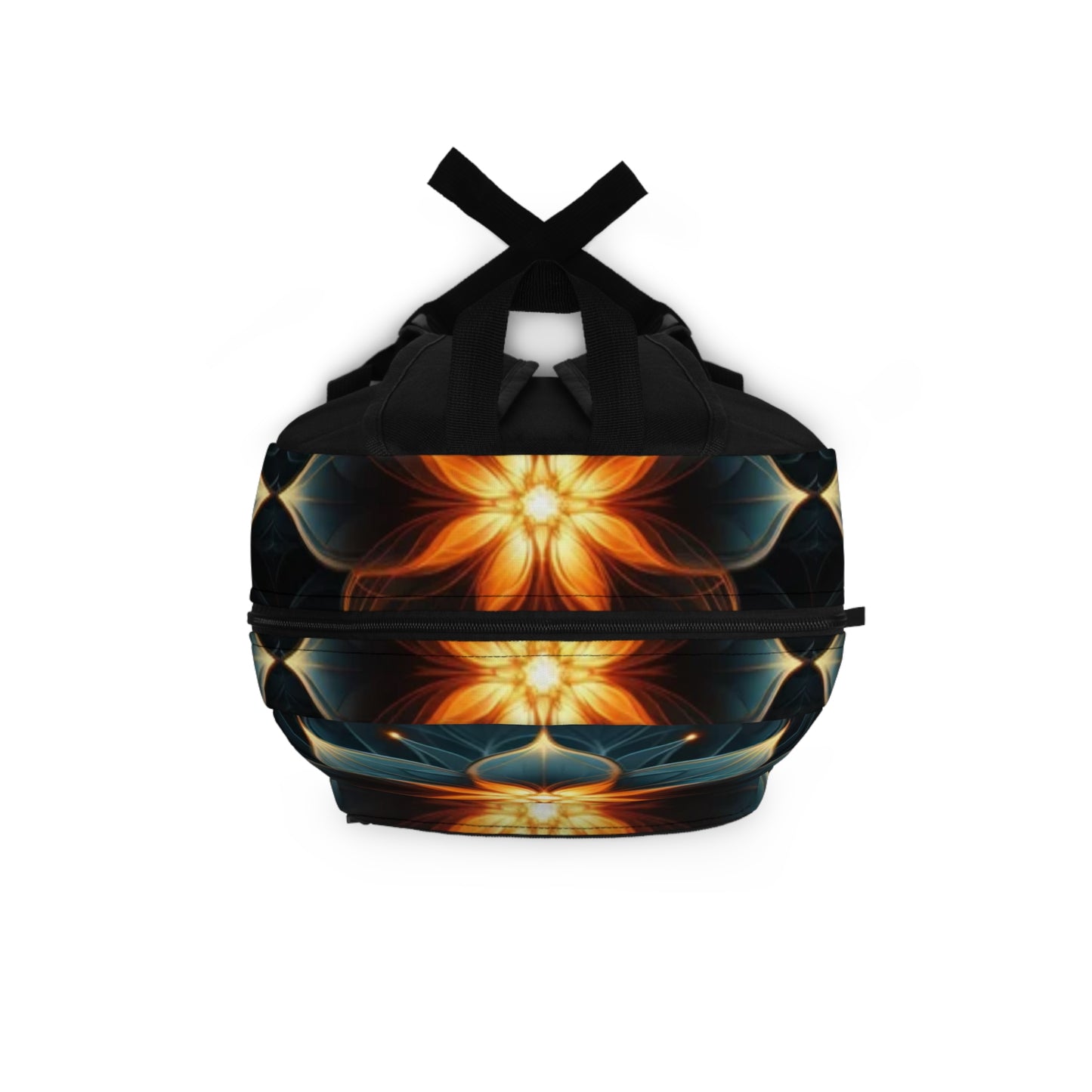 Floral Glow Backpack — Luminous Kaleidoscope Flower Print