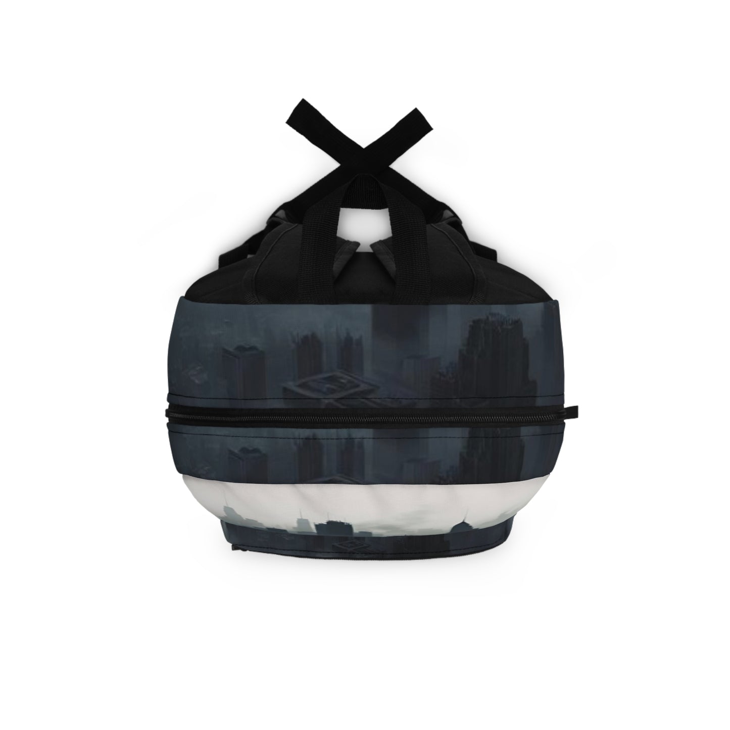 Foggy City Skyline Backpack — Urban Mistscape School & Travel Bag