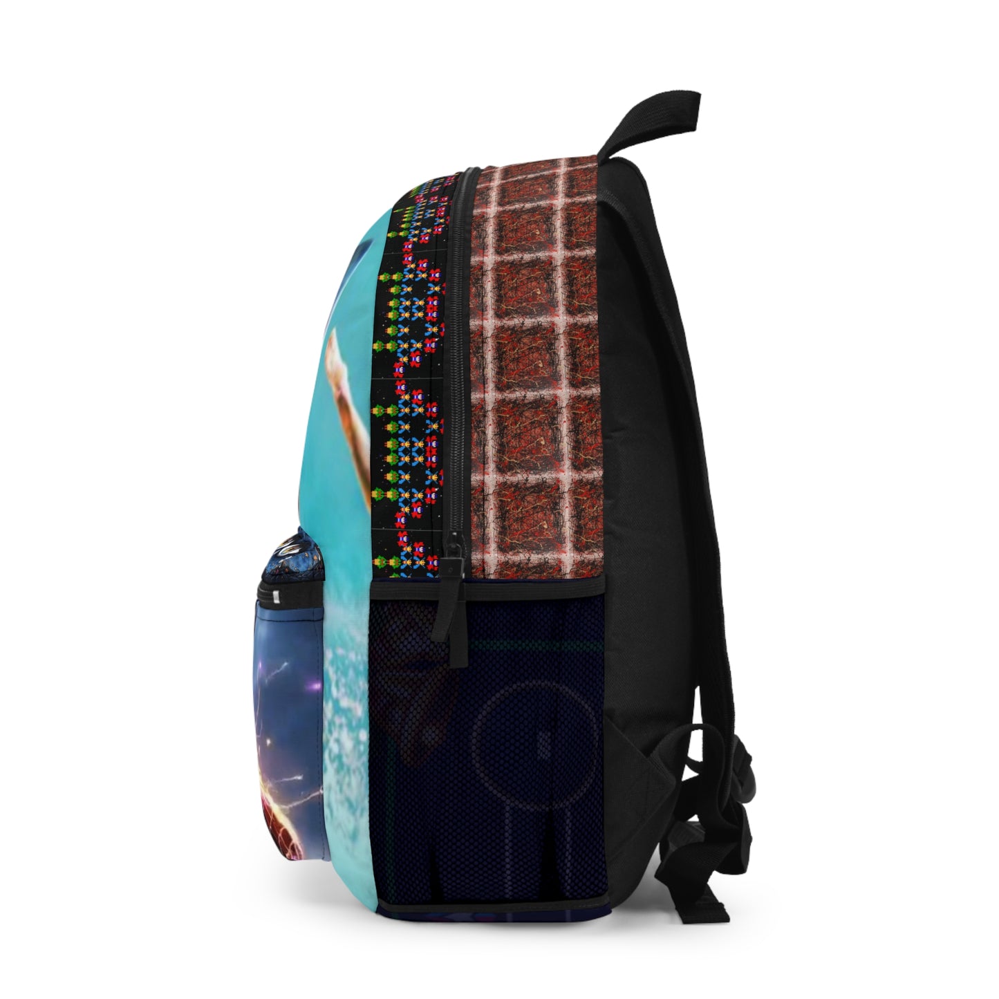 Shark & Superhero Graphic Backpack — Vibrant Anime-Style School Bag