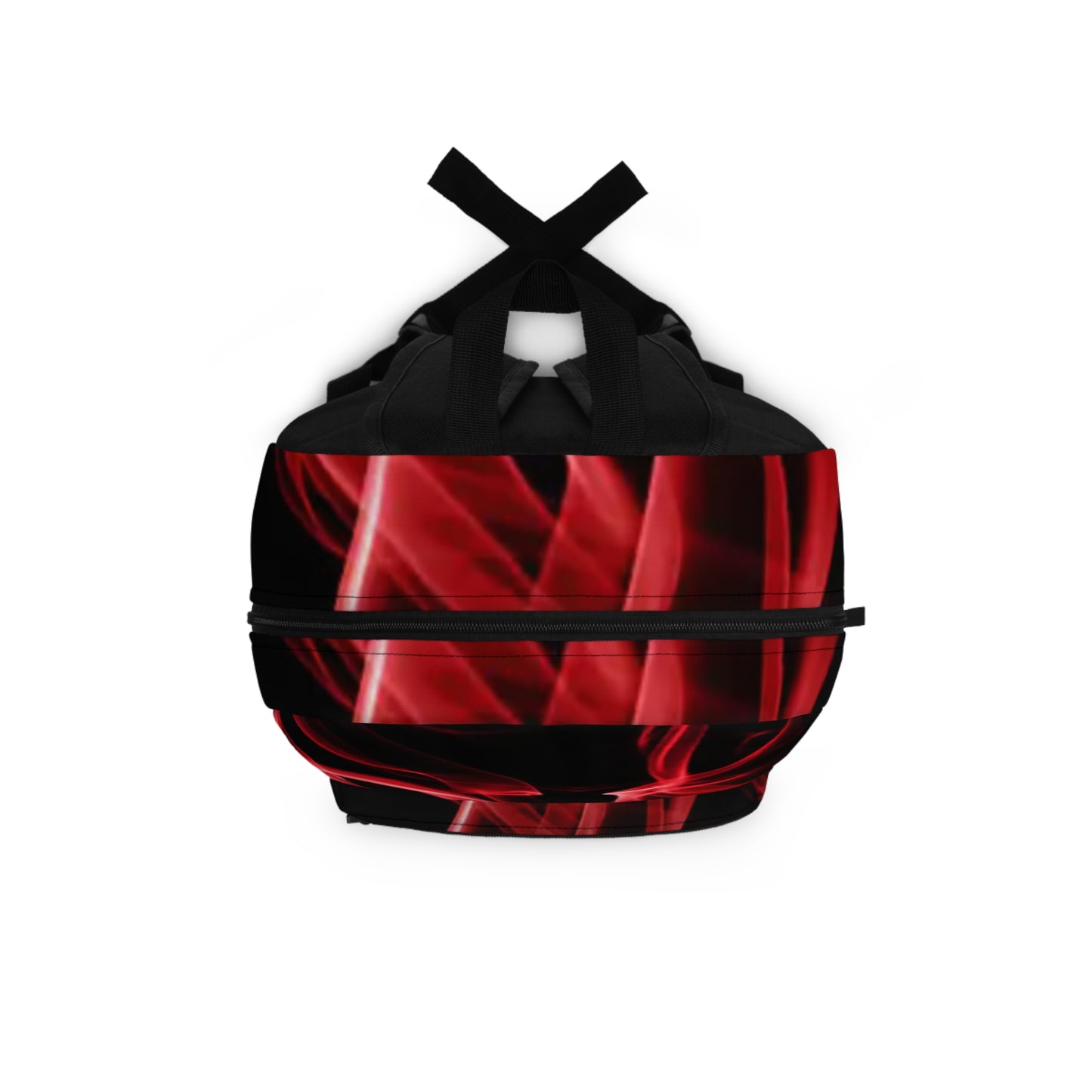 Red Smoke Graphic Backpack — Bold Abstract Flame Design for School & Travel