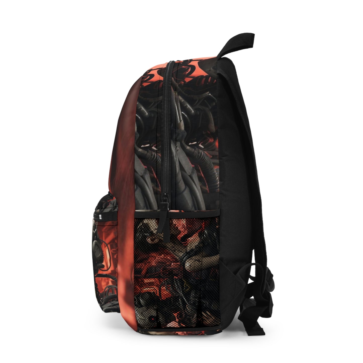 Cyberpunk Robot & Girl Backpack — Futuristic Sci‑Fi School Bag