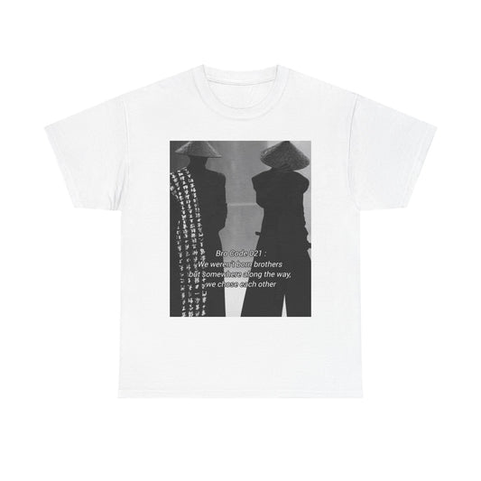 Brotherhood Unisex Heavy Cotton Tee – Casual Wear, Summer Fashion, Gift for Friends, Everyday Style, Positive Vibes