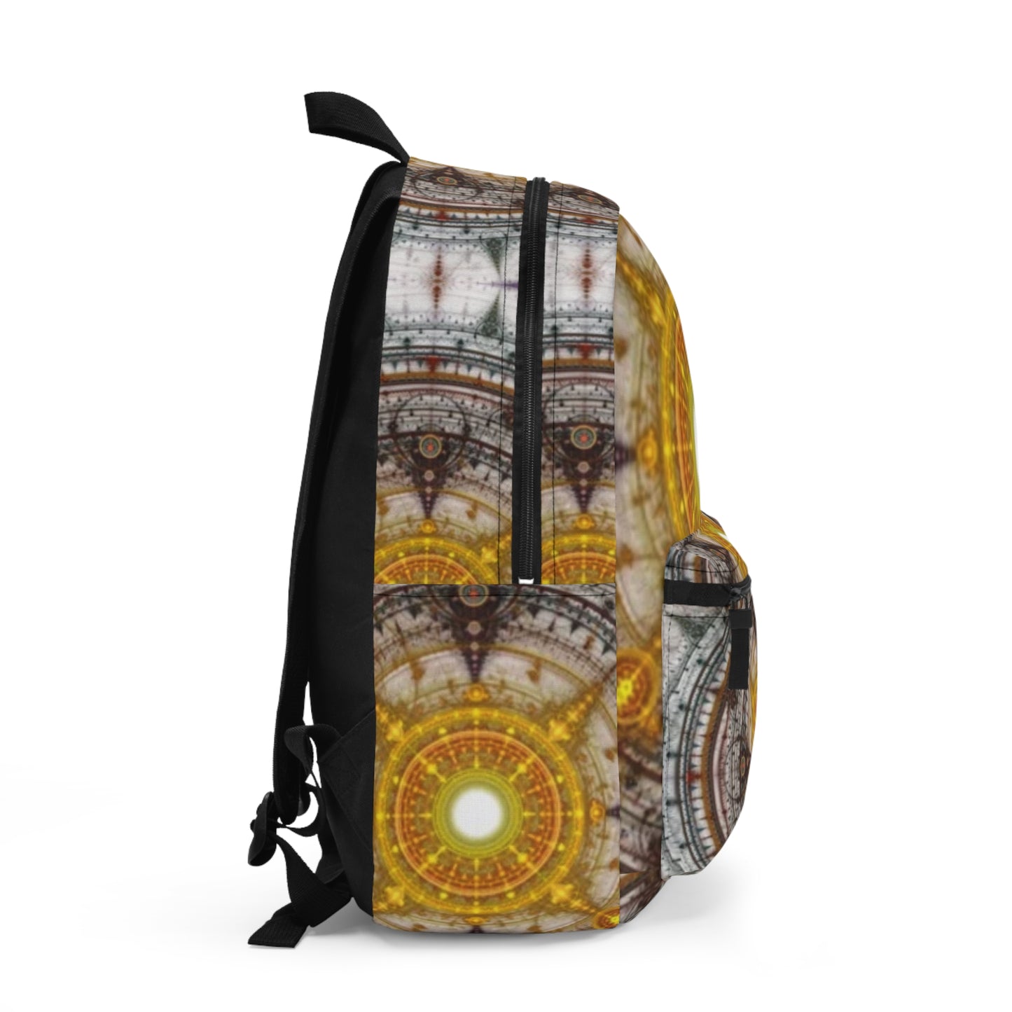 Golden Mandala Backpack – Radiant Geometric Daypack